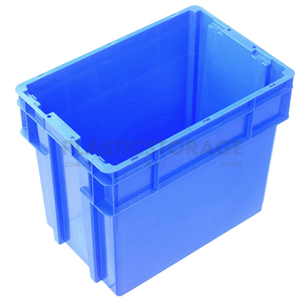78L Stackable And Nesting Solid Crate Base Blue